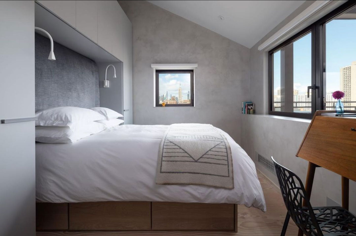A calm, light-filled bedroom designed by TNB Architecture